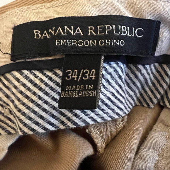 Banana Republic Aiden Chino Pants Mens Size 34/34 Tan Khaki - Picture 7 of 7